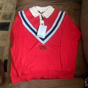 Boys long sleeve Burberry sweater polo